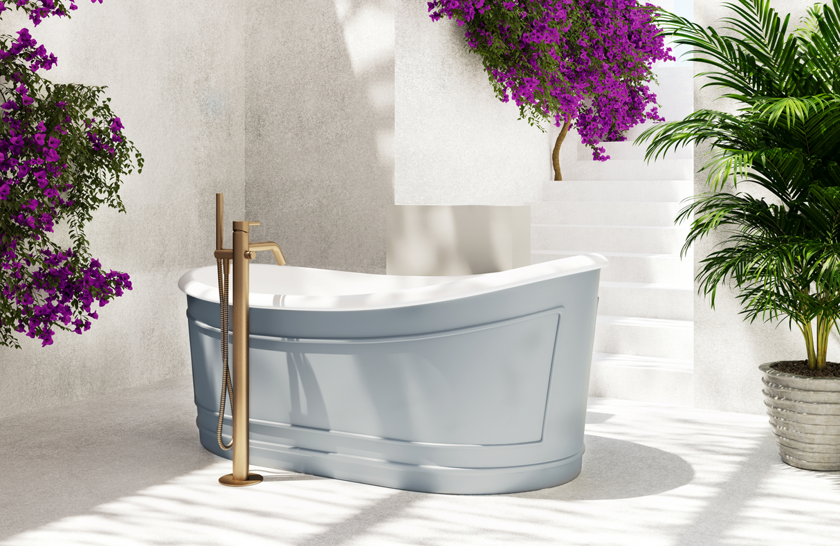 RITZ Freestanding Bathtub with Overflow (Matte Grey) (1700mm)