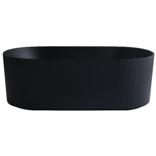 Ally Groove Freestanding Bathtub with Non-Overflow (Matte Black)(1500/1700mm)