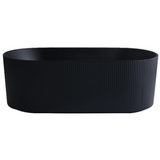 Ally Groove Freestanding Bathtub with Non-Overflow (Matte Black)(1500/1700mm)