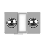 MODURA AllLux2 Silver Exhaust Fan With Tricolour Panel Light 12w