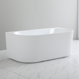 Bari Back to Wall Free Standing Bathtub with Non-Overflow (Gloss White /Matte White) (1500/1700mm)