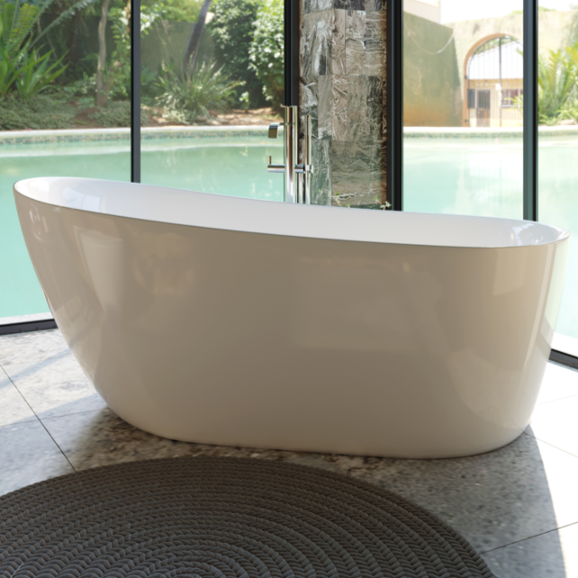 ROMANO Freestanding Bathtub Overflow 1700mm/1500mm