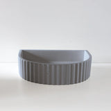 Sticks & Stone Concrete Ribbed Half Moon Basin