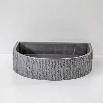 Sticks & Stone Concrete Rugged Half Moon Basin