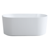 Ally Groove Freestanding Bathtub with Non-Overflow (Gloss White/Matte White) (1500/1700mm)
