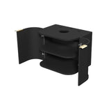 Lancaster Wall Hung Curve Vanity Satin Black (All Size)