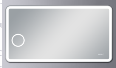 LDT Backlit LED Rectangle Frameless Mirror with Magnifier and Digital Clock 1500x800mm