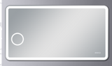 LDT Backlit LED Rectangle Frameless Mirror with Magnifier and Digital Clock 1500x800mm