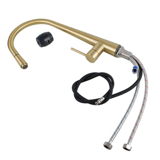 AQU Round Pull Out Kitchen Sink Mixer Tap