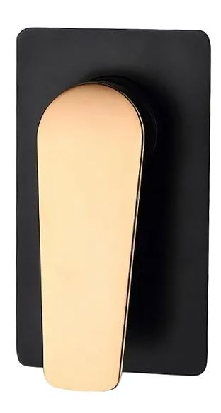 ZEVIO Shower/Wall Mixer - Black & Rose Gold