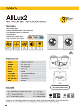 MODURA AllLux2 White Exhaust Fan With Tricolour Panel Light 12w