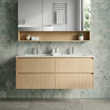 Lukka Gladstone Plywood Wall Hung Vanity - Sandy Oak (All Sizes)