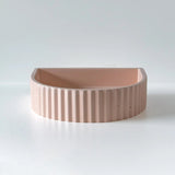 Sticks & Stone Concrete Ribbed Half Moon Basin