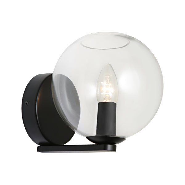 Orpheus 1Lt Wall Light Black