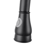 Round Vintage Pull Out Kitchen Sink Mixer Tap - Black