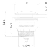 Pop-up Waste Bath Without Overflow 40mm