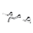 Clasico Bath Tap Set - Ceramic Handle - Chrome