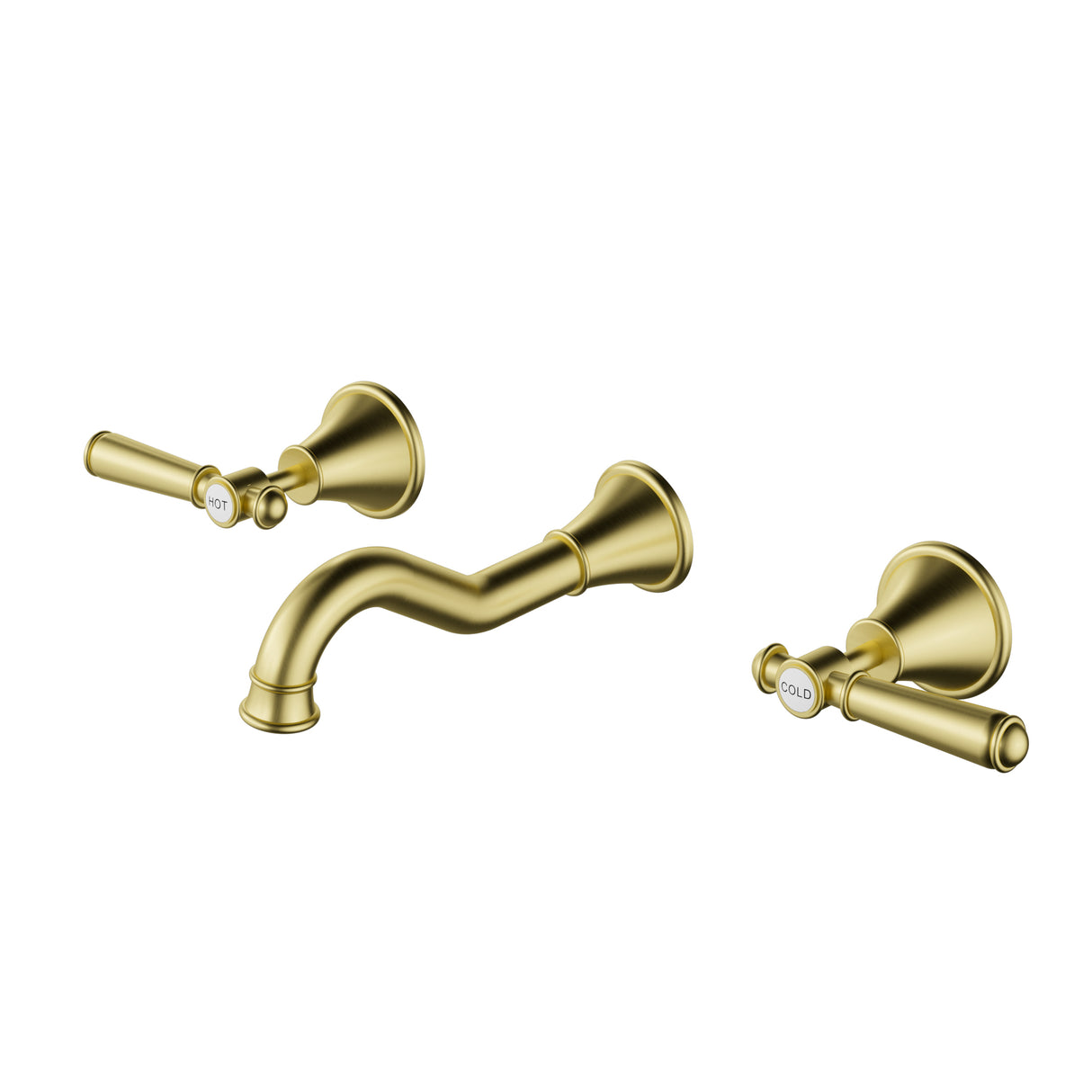 Clasico Bath Tap Set - Brushed Gold