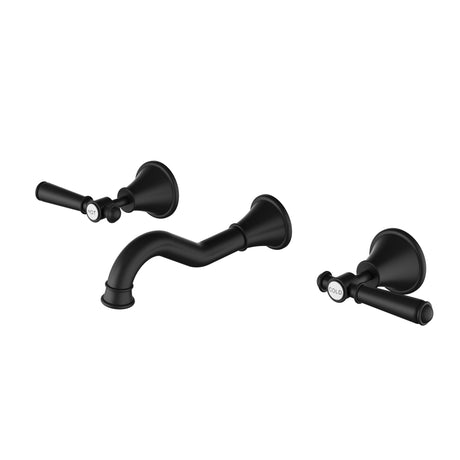 Clasico Bath Tap Set - Matt Black