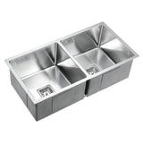 POS Stainless Steel Kitchen Double Sink 1000×450×235mm