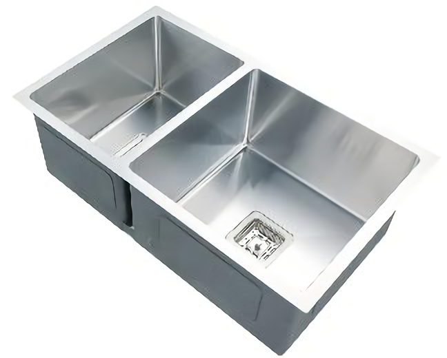 POS Stainless Steel Kitchen Double Sink 750×450×235mm