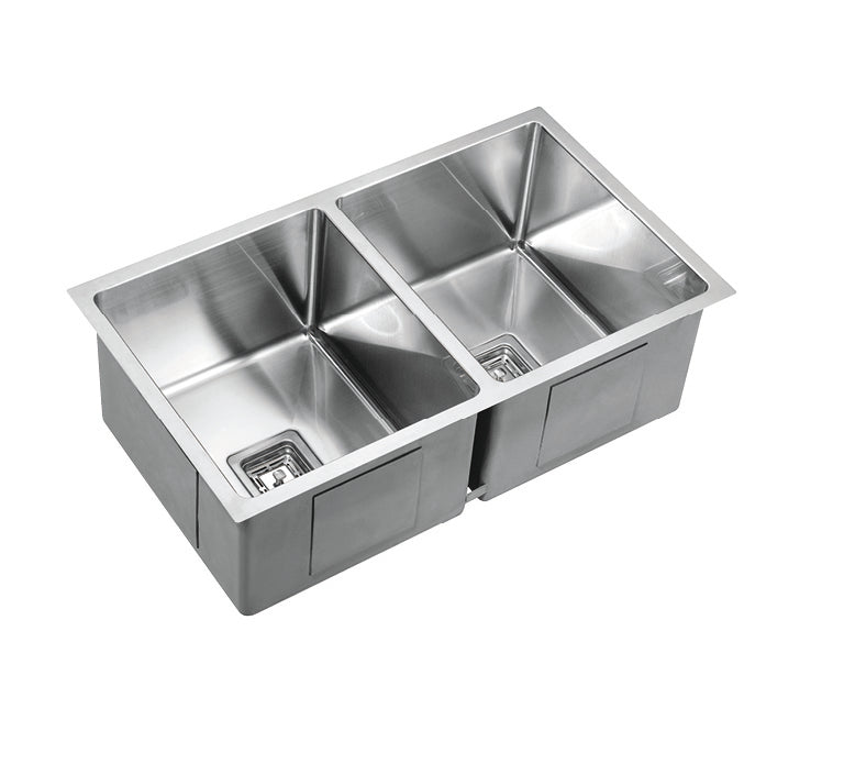 POS Stainless Steel Kitchen Double Sink 775×450×235mm