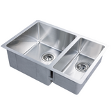 POS Double Bowl Handmade Stainless Steel Sink 660x450x200mm