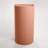 Sticks & Stone Concrete Polished Full Height Half Moon Pedestal Basin