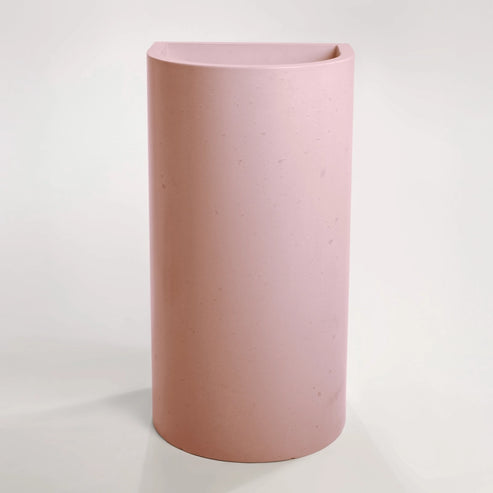 Sticks & Stone Concrete Polished Full Height Half Moon Pedestal Basin