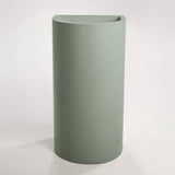 Sticks & Stone Concrete Polished Full Height Half Moon Pedestal Basin