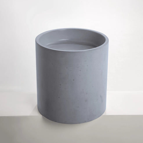 Sticks & Stone Concrete Polished Half Height Round Pedestal Basin