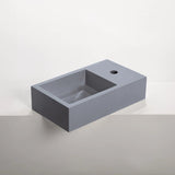 Sticks & Stone Concrete Polished Rectangular Powder Room Basin