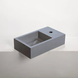 Sticks & Stone Concrete Polished Rectangular Powder Room Basin