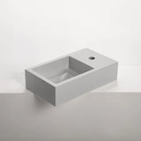 Sticks & Stone Concrete Polished Rectangular Powder Room Basin
