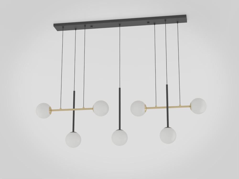 PAZ Pendant Light 7x40W - Brushed Brass