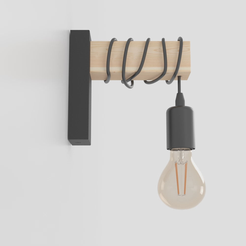 TOWNSHEND wall light Black Brown - Clearance