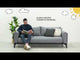 Alora 3 Seater Outdoor Aluminium Lounge in White/Charcoal