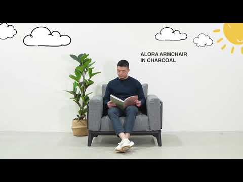 Alora Outdoor Aluminium Armchair in White/Charcoal