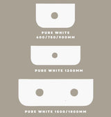 pure white stone for curve vanity