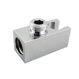 AQU Square Shower Holder Wall Connector Hose Only - Chrome