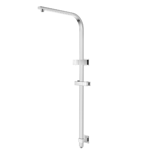 AQU Square Shower Station Without Shower Head And Handheld Shower - Chrome