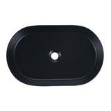 CORA 58 Above Counter Fluted Basin Matte Black (Oval: 580x360x115)