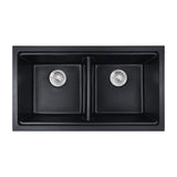 Cora Granite Sink Double Bowl (Matte Black)
