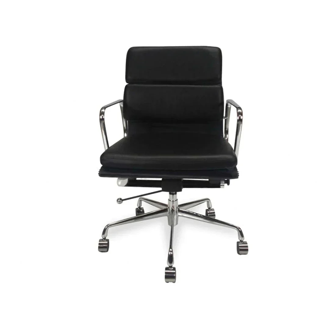 Calibre COC103 Low Back Office Chair - Black Leather