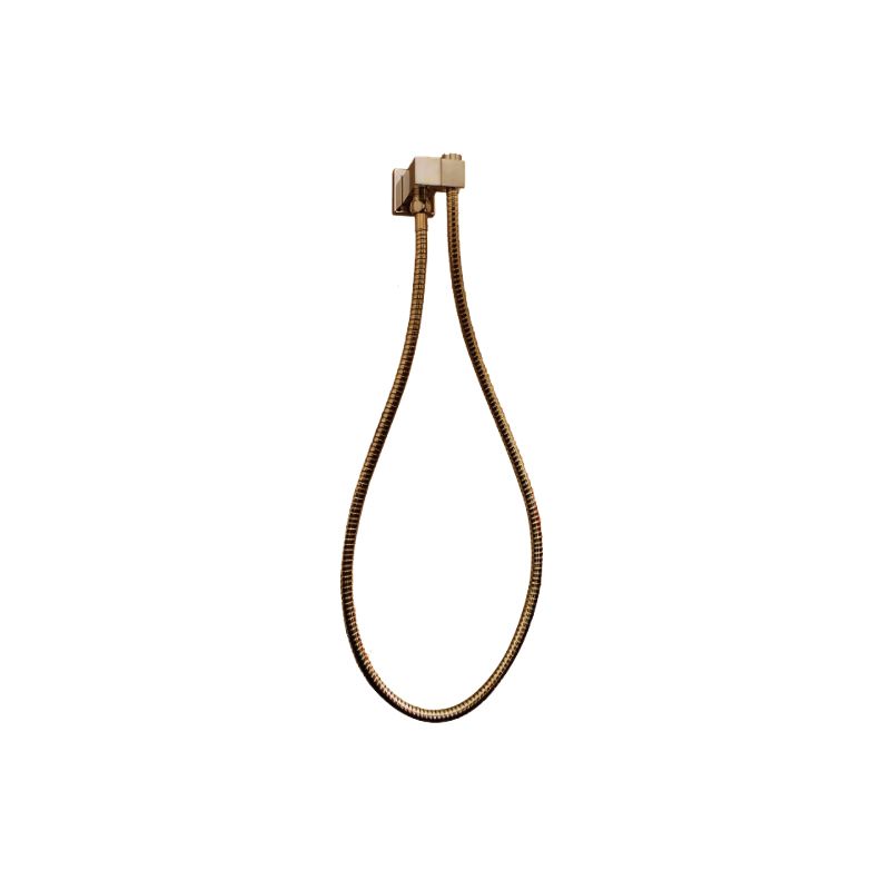 Esperia Square Shower Holder Wall Connector Hose - Brushed Brass