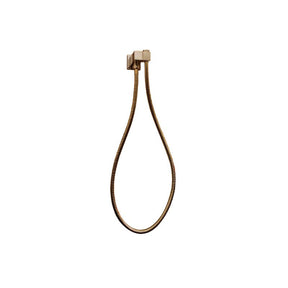 Esperia Square Shower Holder Wall Connector Hose - Brushed Brass