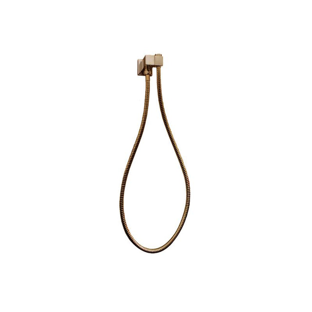 Esperia Square Shower Holder Wall Connector Hose - Brushed Brass