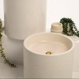 Sticks & Stone Concrete Polished Half Height Round Pedestal Basin