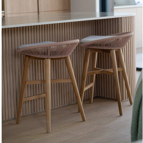Taylor Backless Counter Stool – Indoor/Outdoor – Apricot – Image 2