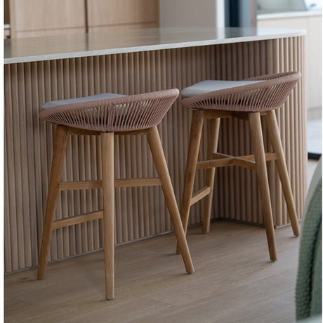 Taylor Backless Counter Stool – Indoor/Outdoor – Apricot – Image 2